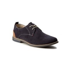 GINO LANETTI M17SS086-2 Granatowy. Niebieskie półbuty męskie Gino Lanetti, bez wzorów, ze skóry ekologicznej, bez zapięcia. Za 119,99 zł.