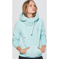 Bluza z kołnierzem - Turkusowy. Niebieskie bluzy damskie marki Cropp, l. Za 89,99 zł.