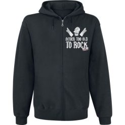 Bluzy męskie: Simpsonowie Never Too Old To Rock Bluza z kapturem rozpinana czarny