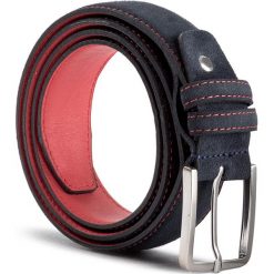 Pasek Męski TRUSSARDI JEANS - Belt Leather 71L00052 105 U280. Niebieskie paski męskie Trussardi Jeans, w paski, z jeansu. W wyprzedaży za 199,00 zł.