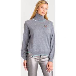 SWETER PINKO KASZMIROWY. Szare swetry damskie Pinko, xs, z aplikacjami, z kaszmiru. Za 713,40 zł.