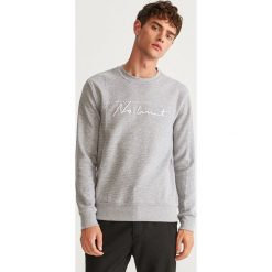 Bluza ze strukturalnej dzianiny - Jasny szar. Szare bluzy męskie Reserved, l, z dzianiny. Za 99,99 zł.