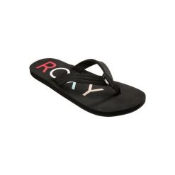 Japonki VISTA damskie. Czarne buty sportowe damskie Roxy, w paski, z bawełny, bez rękawów. Za 79,99 zł.