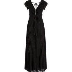 Sukienka wieczorowa TwinSet Georgette 192TT2070. Czarne sukienki damskie Twinset, bez wzorów, z poliesteru, wizytowe, bez kołnierzyka, bez rękawów. W wyprzedaży za 649,00 zł.