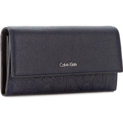 Portfele damskie: Duży Portfel Damski CALVIN KLEIN BLACK LABEL – Mish4 Large Trifold K60K602249 411