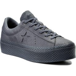 Sneakersy CONVERSE - One Star Platform Ox 559901C Light Carbon/Light Carbon. Niebieskie półbuty damskie Converse, ze skóry ekologicznej. W wyprzedaży za 289,00 zł.