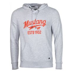 Mustang Bluza Męska Printed Hoodie Xxl Szary. Szare bluzy męskie Mustang, xxl, bez wzorów, bez kołnierzyka, bez rękawów, bez kaptura. W wyprzedaży za 199,00 zł.