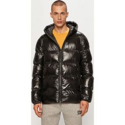Geox - Kurtka. Czarne płaszcze męskie Geox, m, bez wzorów, z elastanu, krótkie, z kapturem. Za 1199,00 zł.