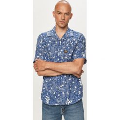 G-Star Raw - Koszula. Niebieskie koszule męskie G-Star RAW, s, bez wzorów, z bawełny, klasyczne, z klasycznym kołnierzykiem, z krótkim rękawem. Za 329,90 zł.