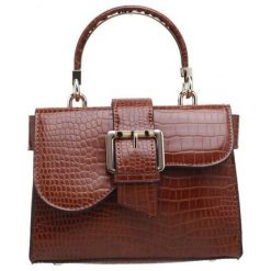 Bessie London torebka brązowa BW4385. Pomarańczowe torebki klasyczne damskie Bessie London, bez wzorów, ze skóry, bez dodatków. Za 239,00 zł.