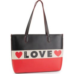 Torebka LOVE MOSCHINO - JC4228PP08KD100A Ner/Bia/Ro. Czarne torebki klasyczne damskie Love Moschino, bez wzorów, ze skóry ekologicznej, klasyczne, bez dodatków. W wyprzedaży za 429,00 zł.