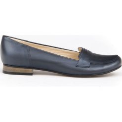 Klasyczne baleriny lordsy - skóra naturalna - model 025 - kolor granat metalik. Szare baleriny damskie Zapato, z jeansu, z okrągłym noskiem, na niskim obcasie, na obcasie. Za 299,00 zł.