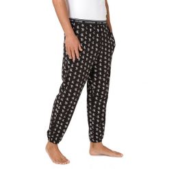 Calvin Klein Spodnie do spania Czarny. Czarne spodnie męskie Calvin Klein, m, bez wzorów, z bawełny. Za 190,95 zł.