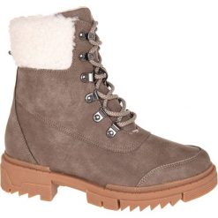 Ocieplane botki damskie Vero Moda w kolorze czarnym Vero Moda brązowe. Pomarańczowe botki damskie Vero Moda, z materiału, bez obcasa, na sznurówki. Za 239,00 zł.