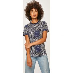 Scotch & Soda - T-shirt. Niebieskie bluzki damskie Scotch & Soda, s, bez wzorów, z bawełny, z okrągłym kołnierzem. Za 219,90 zł.