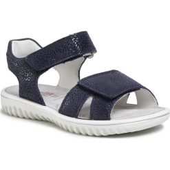 Sandały SUPERFIT - 6-09004-80 M Blau. Niebieskie sandały dziewczęce Superfit, ze skóry, bez zapięcia. W wyprzedaży za 179,00 zł.
