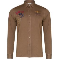 Koszula AERONAUTICA MILITARE. Białe koszule męskie Aeronautica Militare, s, bez wzorów, z bawełny, klasyczne, z włoskim kołnierzykiem, bez rękawów. Za 620,00 zł.
