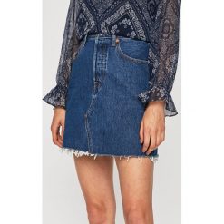 Levi's - Spódnica. Niebieskie spódniczki damskie Levi's®, na co dzień, s, bez wzorów, z bawełny, casualowe, z podwyższonym stanem, mini, proste. W wyprzedaży za 219,90 zł.