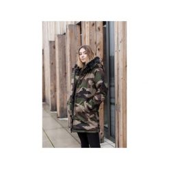 Parka moro. Zielone płaszcze damskie Yoka, s, moro, z bawełny. Za 322,15 zł.