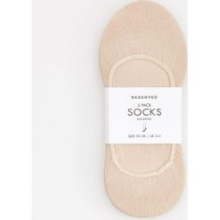 Skarpetki balerinki 5 pack - Kremowy. Białe kapcie damskie Reserved, bez wzorów. Za 29,99 zł.