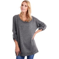 Sweter - 115-2700 GRSC. Szare swetry klasyczne damskie marki Unisono, uniwersalny, z dzianiny. Za 59,00 zł.