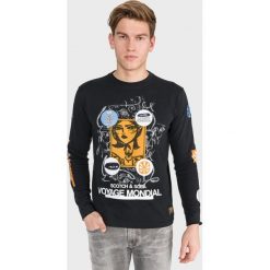 Scotch & Soda Koszulka Czarny. Czarne podkoszulki męskie Scotch & Soda, xl, z nadrukiem, z bawełny, z długim rękawem. Za 357,95 zł.