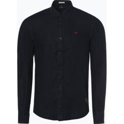Scotch & Soda - Męska koszula lniana, czarny. Czarne koszule męskie marki Scotch & Soda, m, bez wzorów, eleganckie, bez kołnierzyka, bez rękawów. Za 449,95 zł.