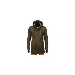 KURTKA MĘSKA ZIMOWA PARKA C301 - OLIWKOWA. Zielone kurtki męskie producent niezdefiniowany, na zimę, m, z bawełny. Za 99,00 zł.