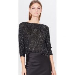 Sweter z cekinami - Czarny. Czarne swetry damskie Mohito, s, bez wzorów, bez rękawów, bez kaptura. Za 139,99 zł.