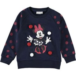 Bluza "Minnie" w kolorze granatowym. Niebieskie bluzy dziewczęce marki name it girls, z aplikacjami, z bawełny. W wyprzedaży za 49,95 zł.