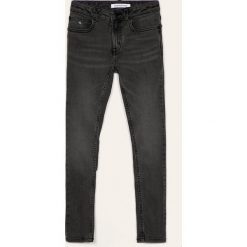 Calvin Klein Jeans - Jeansy dziecięce 140-176 cm. Szare jeansy dziewczęce Calvin Klein Jeans, bez wzorów, z elastanu. Za 299,90 zł.
