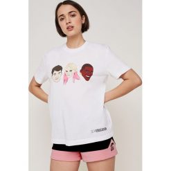 Undiz - T-shirt piżamowy Complexiz. Białe piżamy damskie Undiz, s, z nadrukiem, z bawełny, z krótkim rękawem. Za 59,90 zł.