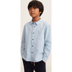 Mango Kids - Koszula dziecięca Hope 110-164 cm. Niebieskie koszule chłopięce Mango Kids, bez wzorów, z bawełny, klasyczne, z klasycznym kołnierzykiem, z długim rękawem, długie. Za 79,90 zł.