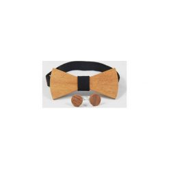 Muszka + Spinki #15. Pomarańczowe muszki męskie marki The bow bow ties, w paski, z dzianiny. Za 139,00 zł.