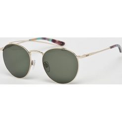 Roxy - Okulary Flume. Zielone okulary przeciwsłoneczne damskie Roxy, okrągłe. W wyprzedaży za 229,90 zł.