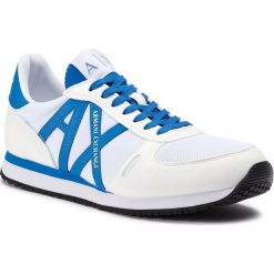 Sneakersy ARMANI EXCHANGE - XUX017 XV028 B139 White/Blue. Białe sneakersy męskie marki Armani Exchange, na co dzień, bez wzorów, ze skóry ekologicznej, eleganckie, bez zapięcia. Za 439,00 zł.