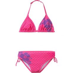 Stroje dwuczęściowe dziewczęce: Bikini dziewczęce (2 części) bonprix ciemnoróżowo-lila w groszki