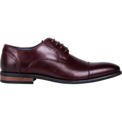 Półbuty BUAN000100. Czerwone półbuty męskie Giacomo Conti, na zimę, bez wzorów, ze skóry, eleganckie, bez zapięcia. Za 399,00 zł.