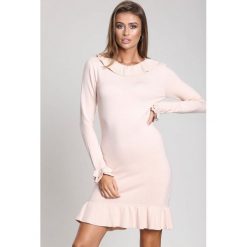Jasnoróżowa Sukienka Lovely Things. Szare sukienki dzianinowe marki other, na jesień, l, mini. Za 49,99 zł.