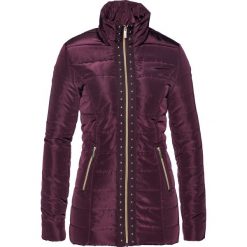 Kurtka pikowana z ćwiekami bonprix czarny bez. Fioletowe kurtki damskie bonprix, bez wzorów. Za 89,99 zł.