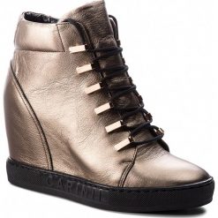 Sneakersy CARINII - B4516 L94-000-000-B88. Żółte półbuty damskie marki Carinii, ze skóry. W wyprzedaży za 319,00 zł.