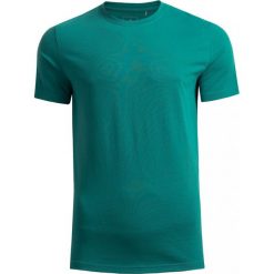 T-shirt męski TSM601 - morska zieleń melanż - Outhorn. Żółte koszulki męskie Outhorn, m, bez wzorów, bez kołnierzyka. W wyprzedaży za 29,99 zł.
