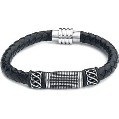 EtNox Hard and Heavy Feine Ornamente Bransoletka skórzana czarny. Czarne bransoletki męskie marki etNox Hard and Heavy. Za 79,90 zł.