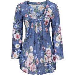 Bluza rozpinana ze stójką bonprix błękitny. Niebieskie bluzki damskie bonprix, s, bez wzorów, ze stójką, bez rękawów, bez kaptura. Za 109,99 zł.