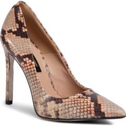 Szpilki GINO ROSSI - DCK073-MIYA Beige. Brązowe półbuty damskie Gino Rossi, bez wzorów, ze skóry, bez obcasa, na obcasie, bez zapięcia. Za 349,99 zł.