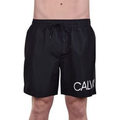 Calvin Klein Męskie szorty Medium Drawstring KM0KM00303 -001 Black (rozmiar XL). Czarne kąpielówki męskie Calvin Klein, xl, bez wzorów. W wyprzedaży za 180,00 zł.