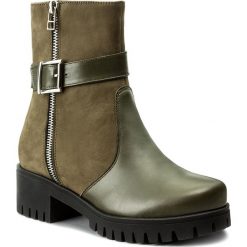 Botki OLEKSY - 238 892/884. Zielone buty zimowe damskie Oleksy, z nubiku. W wyprzedaży za 269,00 zł.