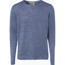 Swetry klasyczne męskie: DENIM by Nils Sundström – Męski sweter z lnu, niebieski