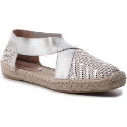 Espadryle POLLINI - SA10452G07RF0902 Argento. Szare espadryle damskie Pollini, bez wzorów, ze skóry, bez obcasa, na płaskiej podeszwie. Za 679,00 zł.