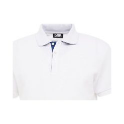 KARL LAGERFELD Koszulka polo white. Białe koszulki polo KARL LAGERFELD, m, z bawełny. Za 409,00 zł.
